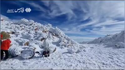 چهرۀ زمستانی قلۀ سبلان + فیلم