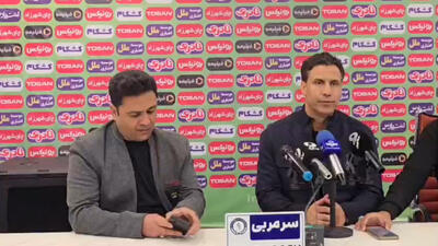  نشست خبری مهدی تار تار بعد از باخت مقابل تراکتور