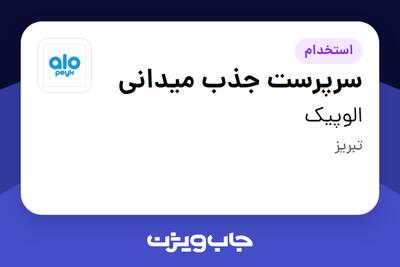 استخدام سرپرست جذب میدانی - آقا در الوپیک