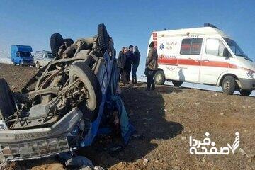 واژگونی خودروی حامل اتباع بیگانه/ آمار فوتی و مصدومان