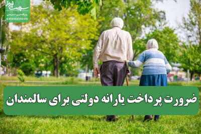  ضرورت پرداخت یارانه دولتی برای سالمندان