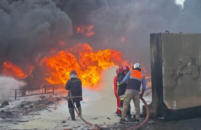  انفجار و آتش‌سوزی در یک انبار نفتی در جنوب عراق