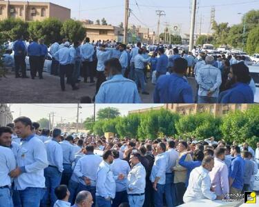  اعتراض کارگران شرکت توزیع برق اهواز به حقوق‌های معیشتی