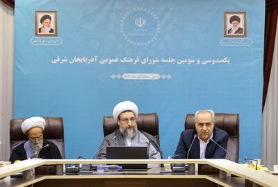  تاکید استاندار آذربایجان شرقی بر مسئولیت‌پذیری نهادها در شورای فرهنگ عمومی