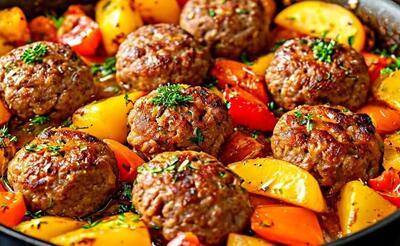  گوشت و سبزیجات به سبکی متفاوت؛ غذایی سالم و سریع