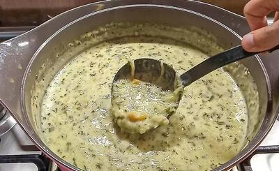  طرز تهیه آش دوغ ساده یک غذای گیاهی بدون گوشت !