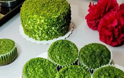 طرز تهیه کیک اسفناج نرم و خوش رنگ : مخصوص چاشت مدرسه بچه ها