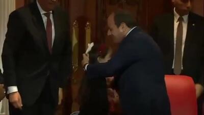  واکنش احساسی سیسی به دیدار با دختربچه مجروح فلسطینی