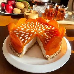  چیزکیک خرمالو ؛ بهترین دسر پاییزی