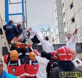 نجات جان جوشکار مشهدی پس از سقوط از ارتفاع