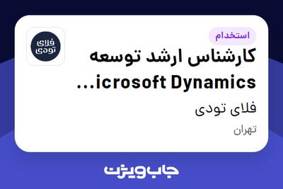  استخدام کارشناس ارشد توسعه Microsoft Dynamics CRM در فلای تودی