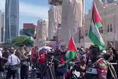  فیلم/ همبستگی با غزه و تظاهرات علیه ترامپ در مالزی
