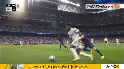 گل مردود کیلیان امباپه که در موقعیت آفساید وارد دروازه شد (رئال مادرید 2-1 بارسلونا) - پارس فوتبال