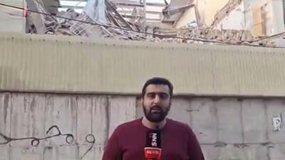  گزارش خبرنگار SNNTV از ریزش ساختمان قدیمی در خیابان جمهوری