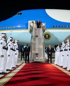  تصویر عجیب از دیدار ترامپ با امیر قطر