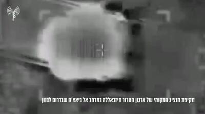 حمله پهپادی اسرائیل به خودروی عضو ارشد حزب‌الله/فیلم