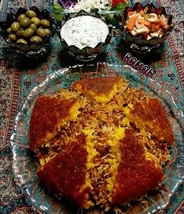 طرز تهیه لوبیا پلو با ته چین خوشمزه