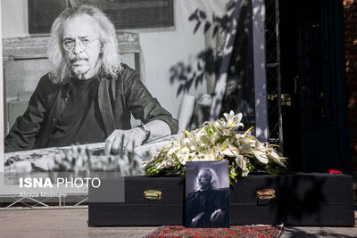  جمعی از هنرمندان مشهور در تشییع «واحد خاکدان»