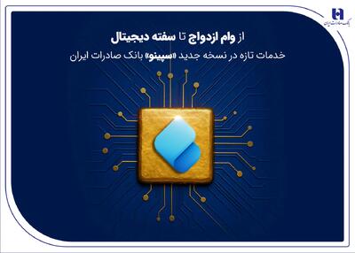 از وام ازدواج تا سفته دیجیتال؛ خدمات تازه در نسخه جدید «سپینو» بانک صادرات ایران
