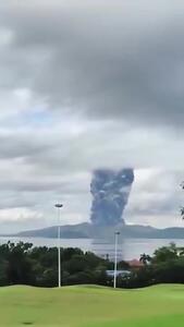  فوران عظیم آتش فشان تال در فیلیپین+فیلم