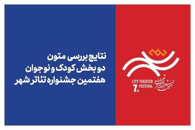 اعلام نتایج بررسی متون بخش‌های «کودک» و «نوجوان» جشنواره تئاتر «شهر»