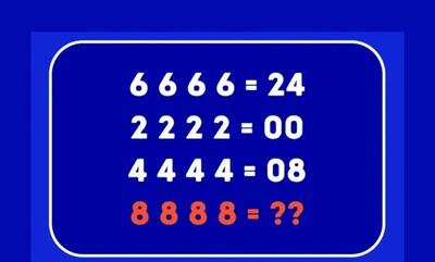  تست هوش/ با توجه به 3 عبارت اول، پاسخ عبارت چهارم را بدست آورید؟