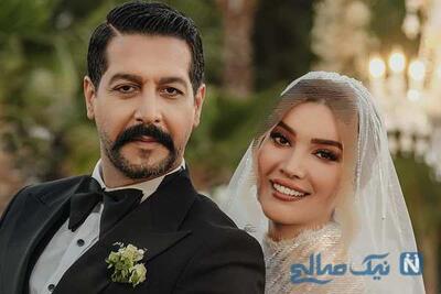  لباس عروس بازیگران ایرانی از مونا کرمی و متین ستوده تا محیا اسناوندی و نیلوفر شهیدی با آرام جعفری و الهام حمیدی
