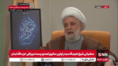  شیخ نعیم قاسم: افتخار من این است که یکی از اعضای مقاومت و همراه رزمندگان در میدان هستم