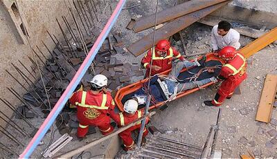 سقوط و فوت یک کارگر حین عملیات اسکلت‌بندی