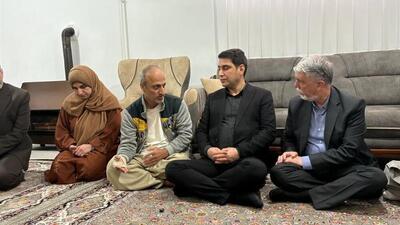  دیدار وزیر فرهنگ و ارشاد اسلامی با خانوادە ‌شهید هفت ماهە جنگ ۱۲ روزە