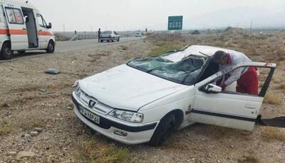 واژگونی مرگبار پارس در جاده مشهد؛ راننده در دم جان باخت