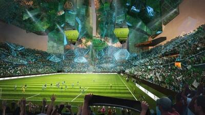  اولین استادیوم هوایی جهان در ارتفاع ٣۵٠ متری سطح زمین  !