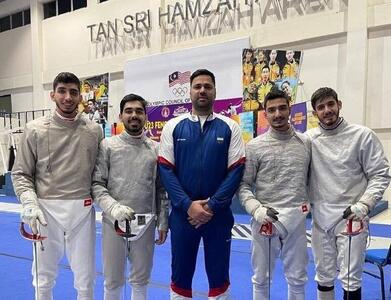  با حضور سرمربی و ورزشکار گیلانی ؛ کسب مدال برنز تیم ملی شمشیربازی اسلحه سابر در رقابت‌های آسیایی