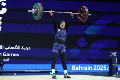 بازی‌های آسیایی جوانان؛ برنز از دست دختر وزنه‌بردار ایران پرید