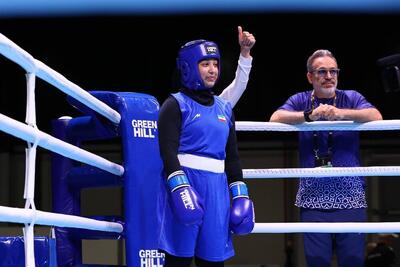  دختر بوکسور بدون برد اولین مدال آسیایی ایران را گرفت