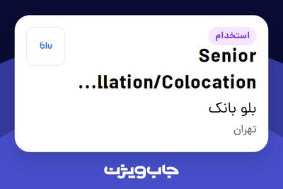  استخدام Senior Installation/Colocation Specialist در بلو بانک