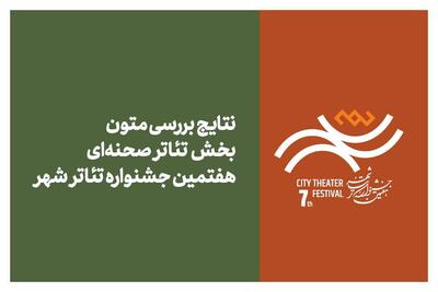 اعلام نتایج بررسی متون بخش تئاتر صحنه‌ای جشنواره تئاتر «شهر»