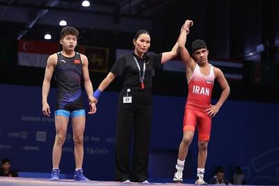 پارسا طهماسبی اولین طلای کشتی ایران را دشت کرد - پارس فوتبال
