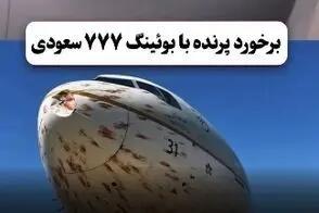  لحظه برخورد پرندگان با بوئینگ ۷۷۷ عربستان/ویدیو