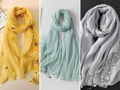  خرید شال و روسری تک به قیمت عمده و انواع مدل‌های شال و روسری برای استایل روز
