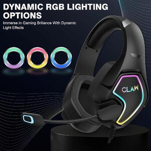  هدست گیمینگ CLAW GH40 با درایورهای 50 میلی‌متری و نورپردازی RGB عرضه شد