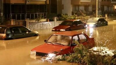  بارش شدید باران و جاری شدن سیل در ازمیر ترکیه