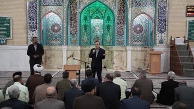  حضور صمیمی استاندار قزوین در جمع نمازگزاران محله غیاث آباد