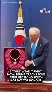  ببینید؛ اعطای بالاترین نشان غیرنظامی کره‌جنوبی به دونالد ترامپ