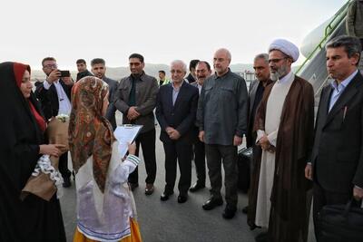  قالیباف وارد خراسان شمالی شد /سخنرانی قالیباف در کنگره ملی شهدای خراسان شمالی