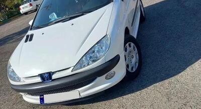  حراج 450/000/000 تومنی خودروی پژو 206  رنگ : سفید  مدل : 99 (پلاک دار)