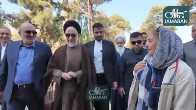  بازدید سید محمد خاتمی از باغ دولت آباد یزد
