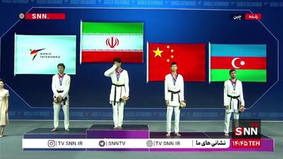  اشک ریختن ابوالفضل زندی پس از به گردن آویختن مدال طلا