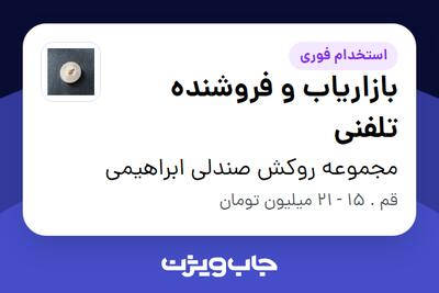  استخدام بازاریاب و فروشنده تلفنی - آقا در مجموعه روکش صندلی ابراهیمی