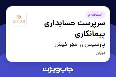  استخدام سرپرست حسابداری پیمانکاری در پارسیس زر مهر کیش